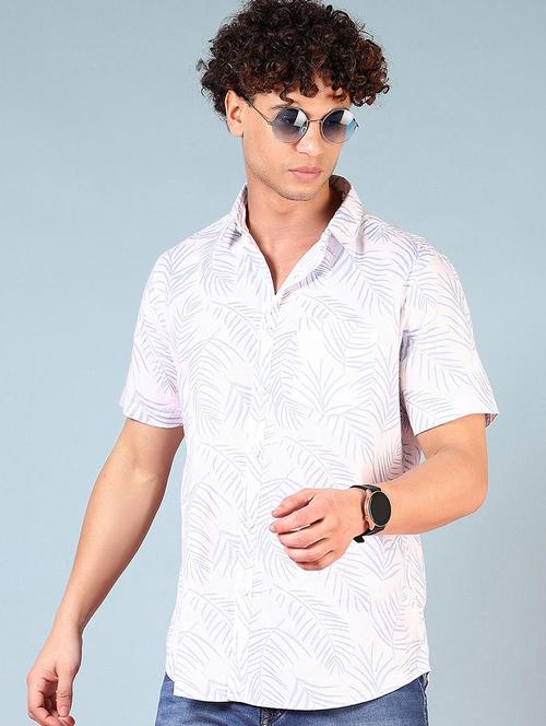 men printed short sleeve regular fit casual shirt - 21765935 - Very Small Image - 1