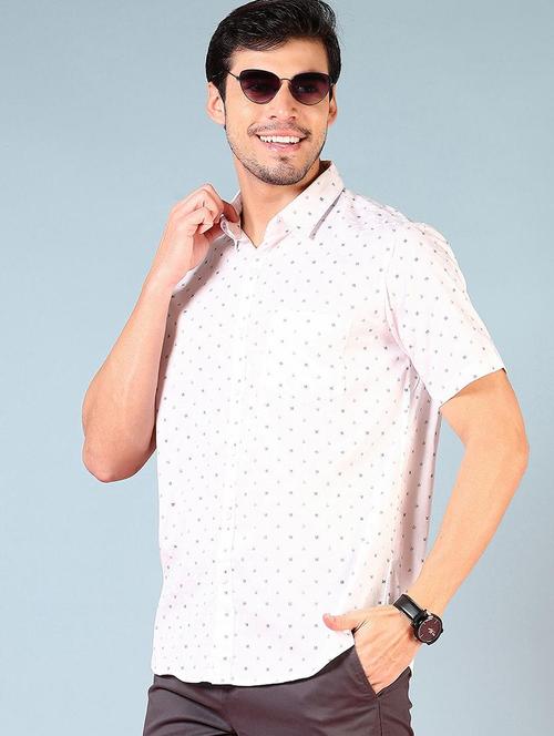 men printed short sleeve regular fit casual shirt - 21765943 - Very Small Image - 1