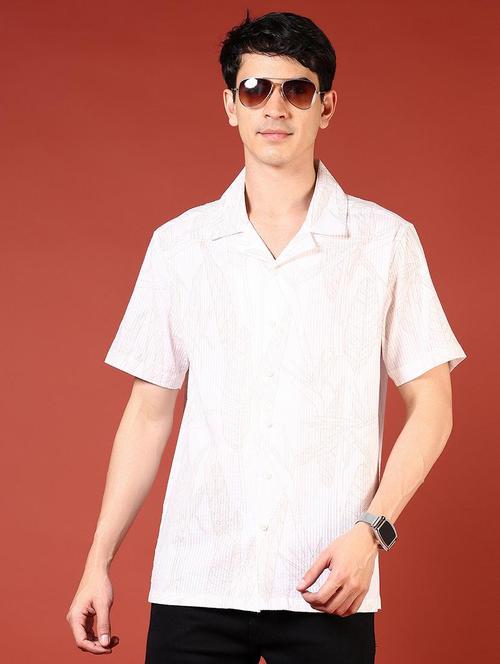 men printed short sleeve regular fit casual shirt - 21765969 - Very Small Image - 1