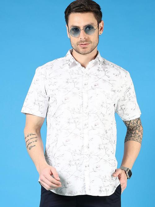 men printed short sleeve regular fit casual shirt - 21765985 - Very Small Image - 1