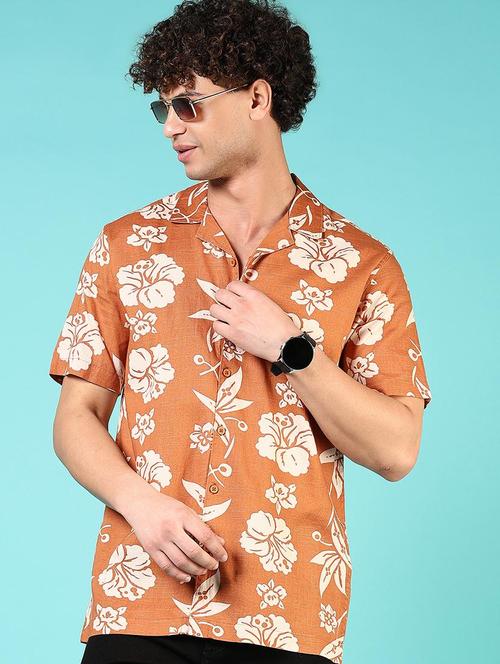 men printed short sleeve regular fit casual shirt - 21765995 - Very Small Image - 1