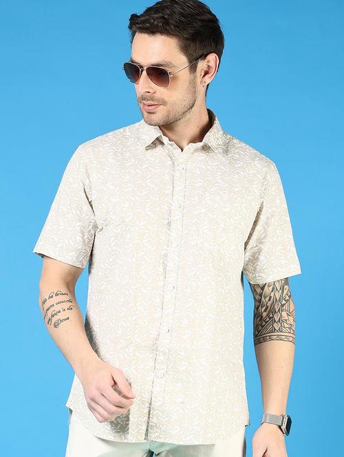 men printed short sleeve regular fit casual shirt - 21765998 - Very Small Image - 1