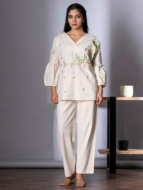 women three quarter sleeve ethnic co-ord set - 21766717 - Very Small Image - 1