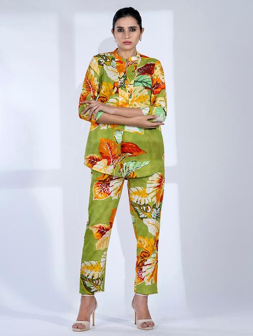 women three quarter sleeve ethnic co ord set - 21766730 - Very Small Image - 1