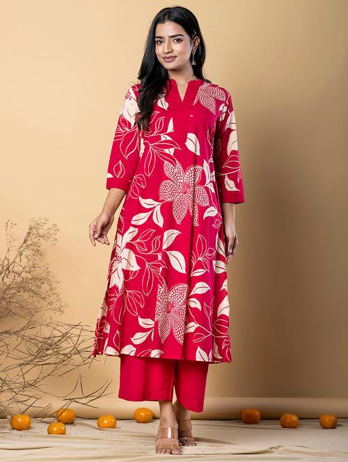 women three quarter sleeve kurta palazzo set - 21766780 - Very Small Image - 1