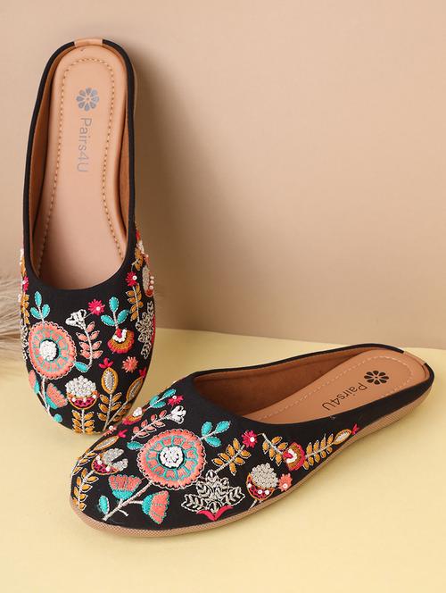 women embroidered slip on mule - 21767600 - Very Small Image - 1