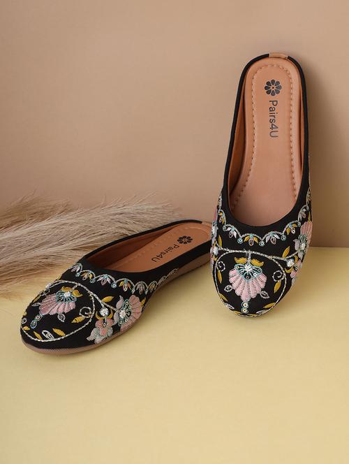 women embroidered slip on mule - 21767611 - Very Small Image - 1