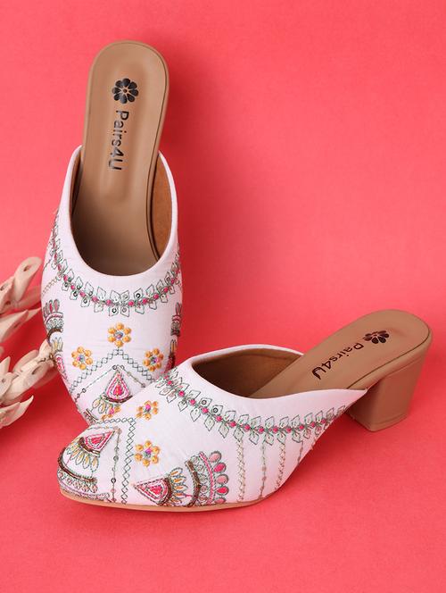 women embroidered slip on mules - 21767626 - Very Small Image - 1