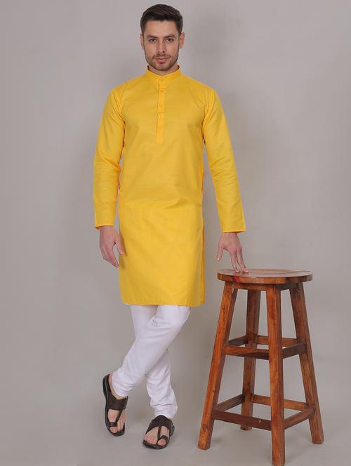 men self design mandarin neck long kurta - 21767657 - Very Small Image - 1