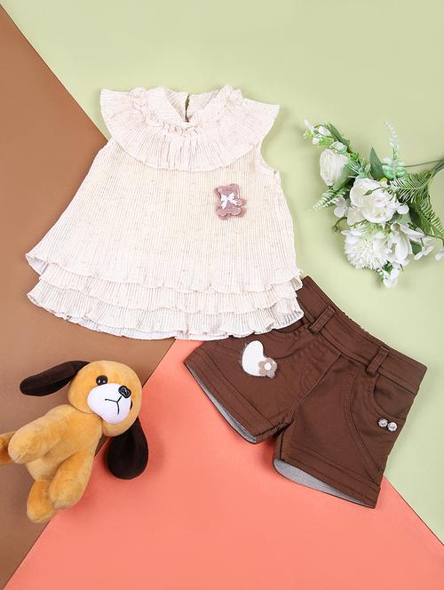 girls printed short & top co-ord set - 21767697 - Very Small Image - 1