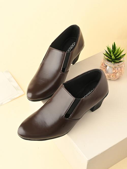 women brown slip on formal shoe - 21767947 - Very Small Image - 1