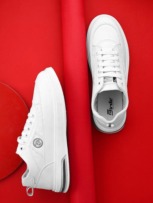Men White Lace Up Sneaker - 21768049 - Very Small Image - 1