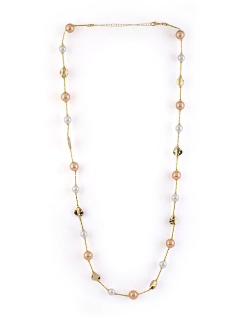 alloy gold beaded necklace - 21774105 - Very Small Image - 1