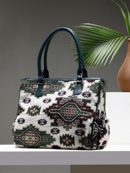 women green self design handbag - 21784999 - Very Small Image - 1