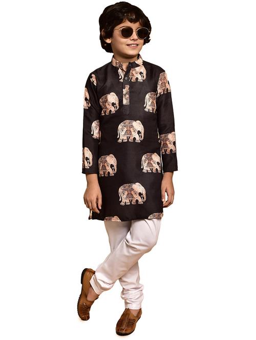 boy printed long sleeves kurta pyjama set - 21785339 - Very Small Image - 1