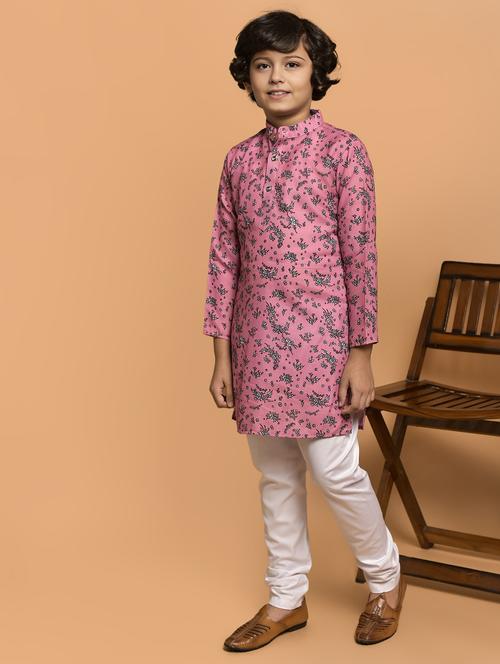 boy printed long sleeves kurta pyjama set - 21785344 - Very Small Image - 1