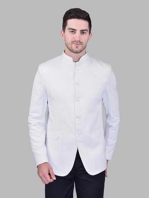 men solid long sleeve bandhgala blazer - 21785874 - Very Small Image - 1