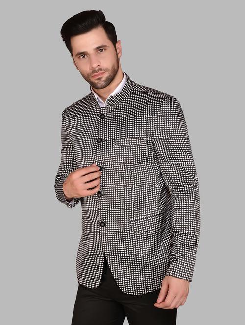 men solid long sleeve bandhgala blazer - 21785889 - Very Small Image - 1
