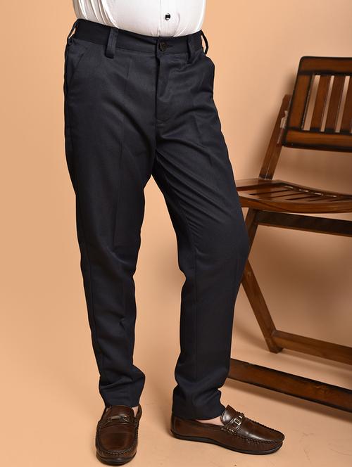 boys solid mid rise casual chinos - 21786365 - Very Small Image - 1