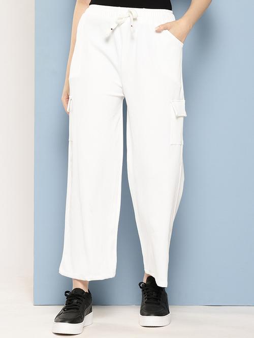 girls solid mid rise relaxed fit cargo - 21786403 - Very Small Image - 1