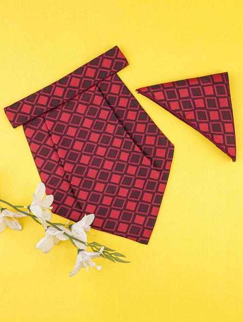 men printed microfiber cravat with pocket square - 21786624 - Very Small Image - 1