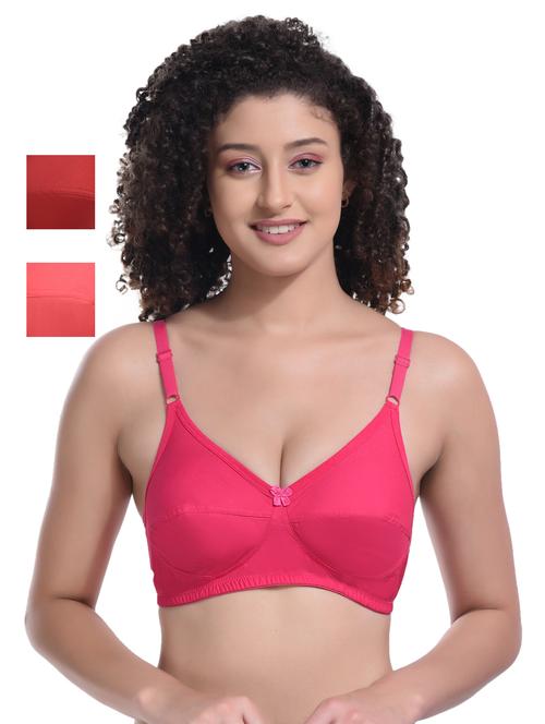 Women Pack Of 3 Solid Non Padded Regular Bra - 21786637 - Very Small Image - 1