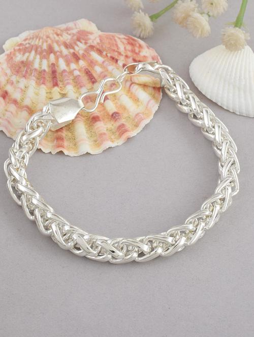 men sliver brass bracelet - 21787371 - Very Small Image - 1