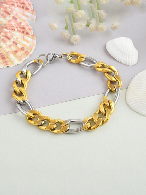 men gold brass bracelet - 21787451 - Very Small Image - 1
