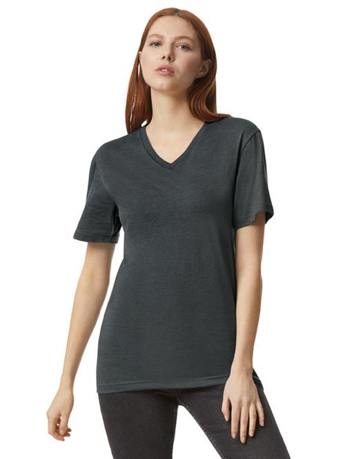 women charcoal solid short sleeve t-shirt - 21789207 - Very Small Image - 1