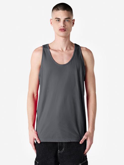 men grey solid sleeveless vest - 21789216 - Very Small Image - 1