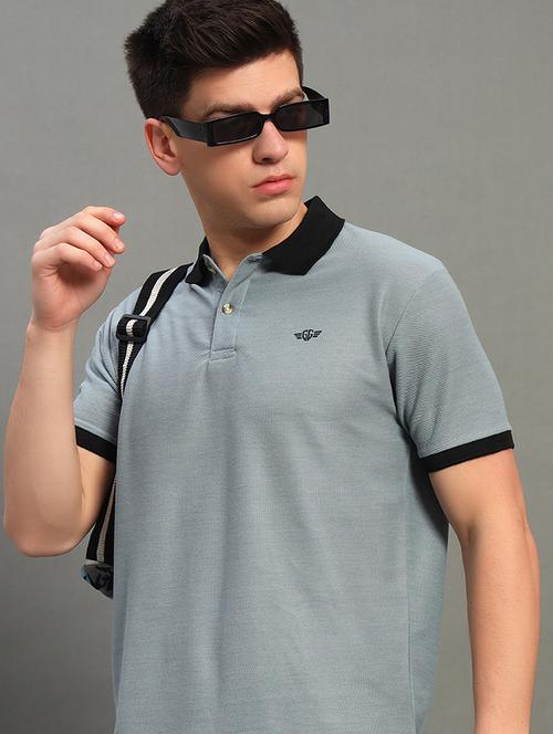 men solid short sleeve polo t-shirt - 21789598 - Very Small Image - 1