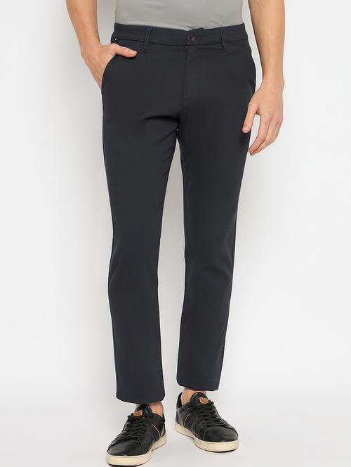 men solid mid rise casual chinos - 21790954 - Very Small Image - 1