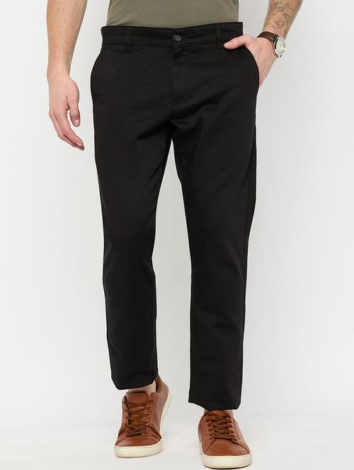 men solid mid rise casual chinos - 21790961 - Very Small Image - 1