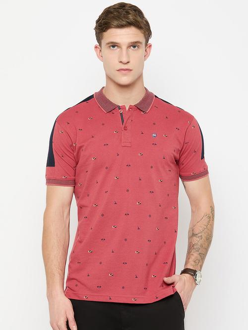 men printed short sleeves polo t-shirt - 21790990 - Very Small Image - 1