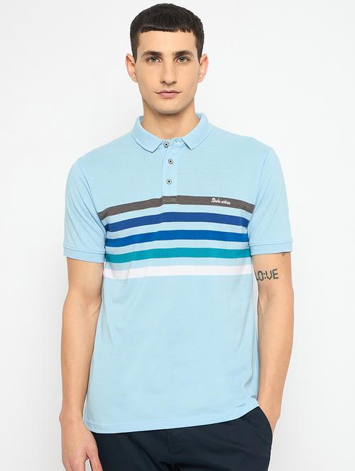 men color blocked short sleeves polo t-shirt - 21791005 - Very Small Image - 1