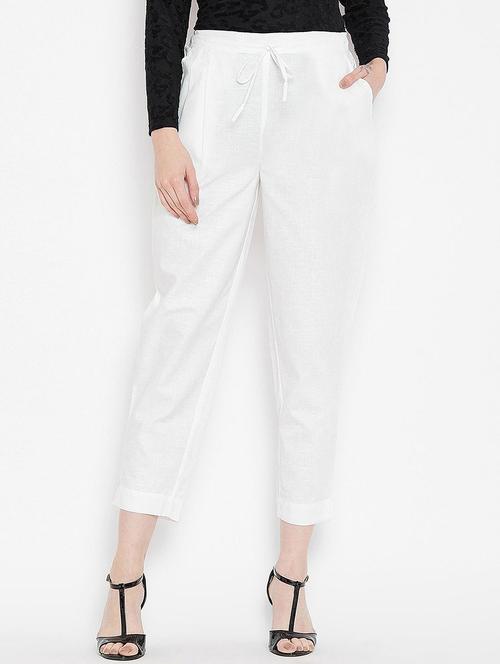women solid mid rise peg trouser - 21791451 - Very Small Image - 1
