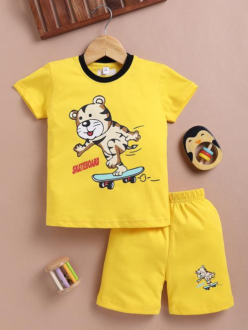 kids printed short and t-shirt set - 21791452 - Very Small Image - 1