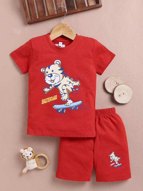 kids printed short and t-shirt set - 21791453 - Very Small Image - 1