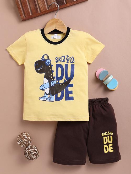 kids printed short and t-shirt set - 21791458 - Very Small Image - 1