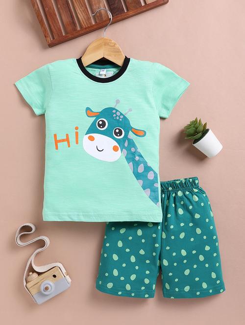 kids printed short and t-shirt set - 21791460 - Very Small Image - 1