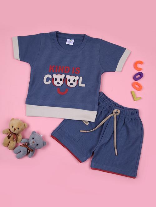 boys printed t-shirt & shorts casual wear set - 21792956 - Very Small Image - 1