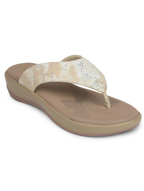 women beige toe separator wedge - 21794064 - Very Small Image - 1