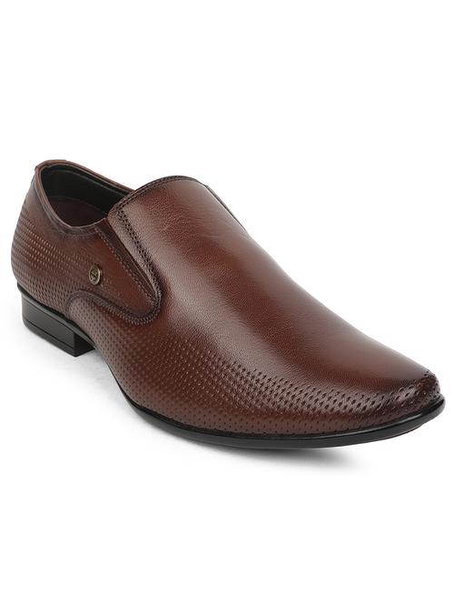 men brown slip on formal shoes - 21794122 - Very Small Image - 1