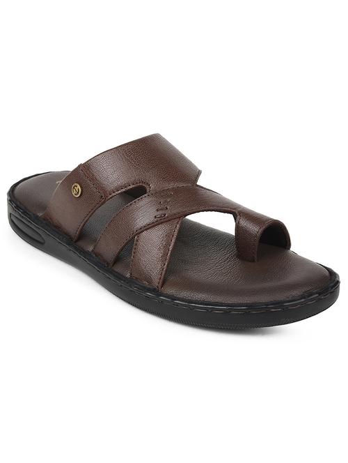 men brown toe seperator sandal - 21794147 - Very Small Image - 1