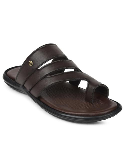 men brown toe seperator sandal - 21794149 - Very Small Image - 1