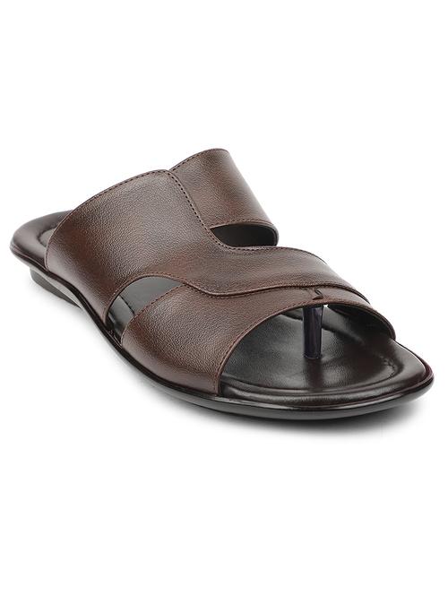 men brown toe seperator sandal - 21794166 - Very Small Image - 1