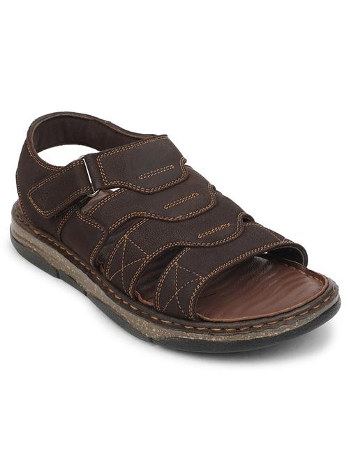 men brown back strap sandal - 21794180 - Very Small Image - 1