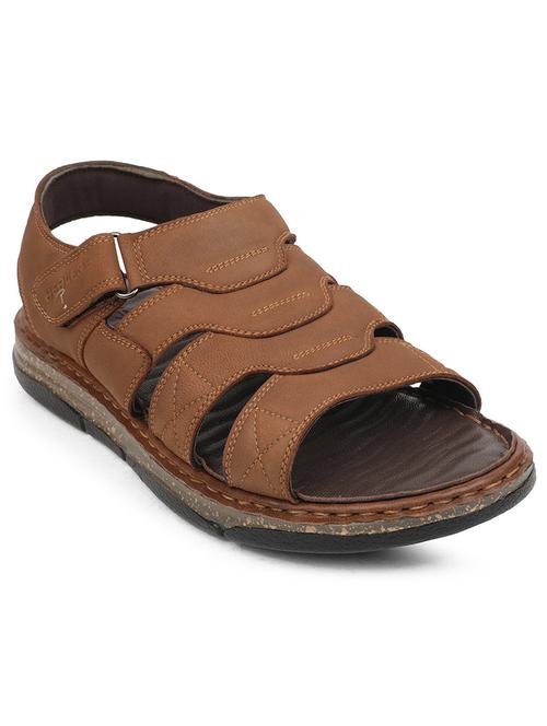 men tan back strap sandal - 21794181 - Very Small Image - 1
