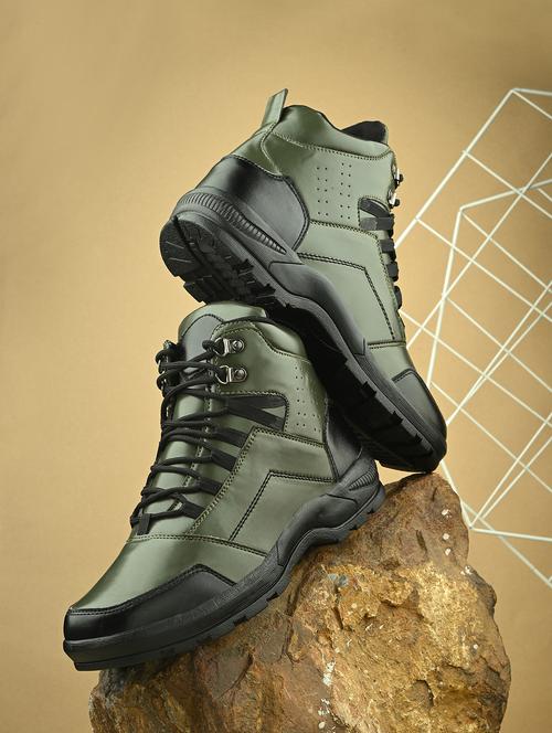 men olive lace up boot - 21794212 - Very Small Image - 1