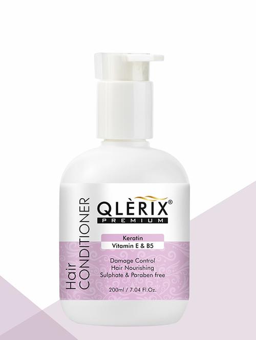 qlerix premium keratin with argan oil vitamin e & b5 hair care conditioner for men and women | sulfate & parabens free | 200ml - 21794563 - Very Small Image - 1